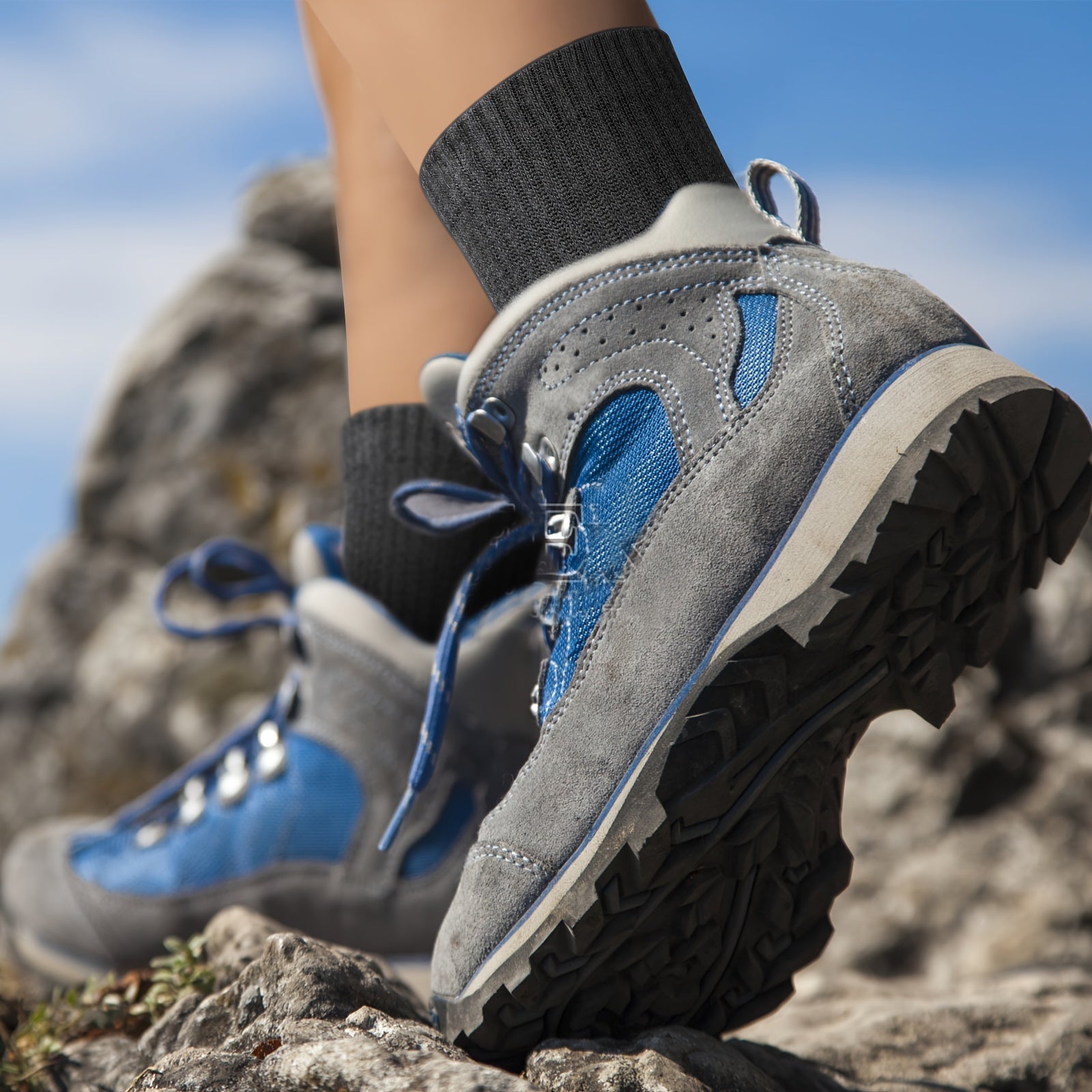 6 Pairs Cushioned Moisture-Wicking Work Socks