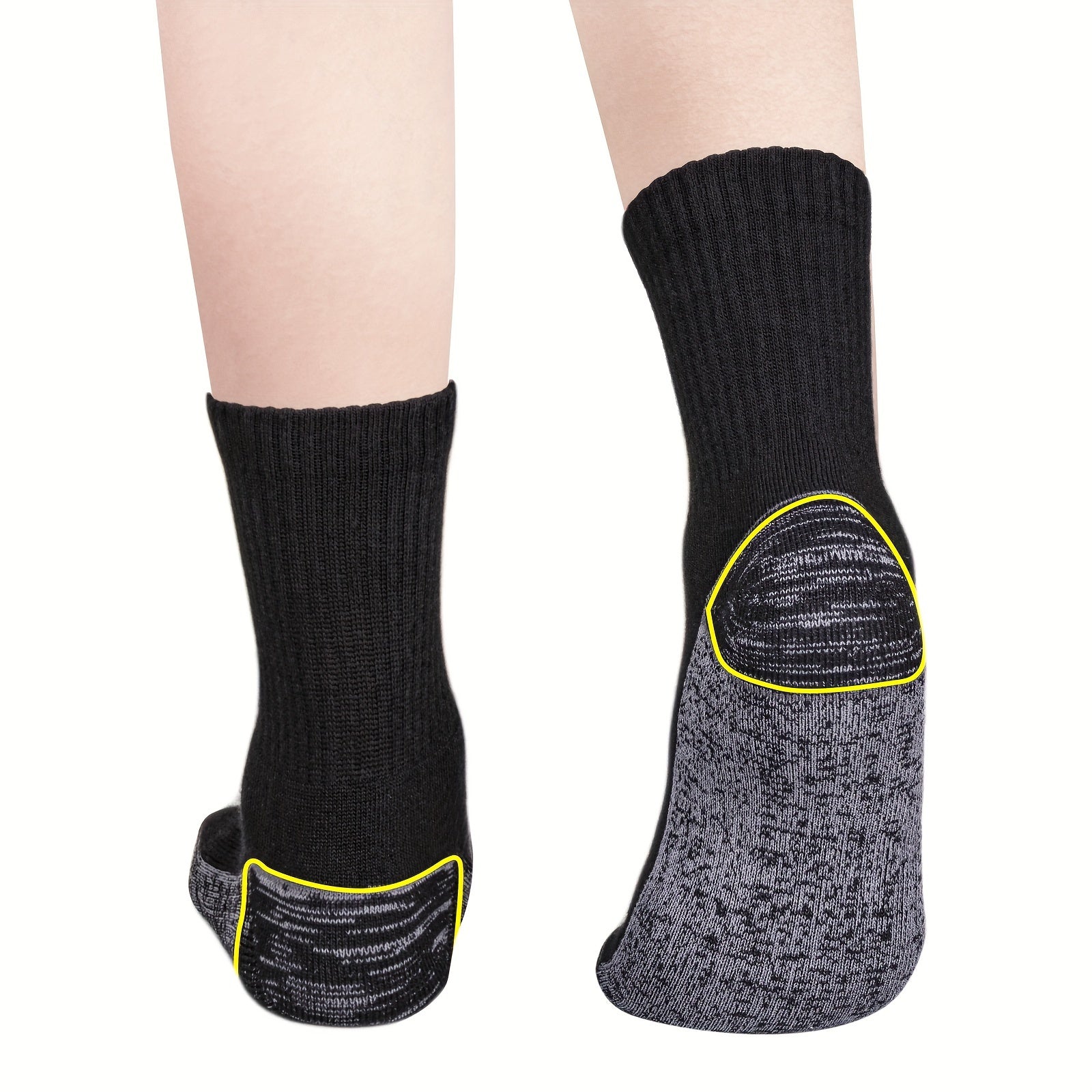 6 Pairs Cushioned Moisture-Wicking Work Socks