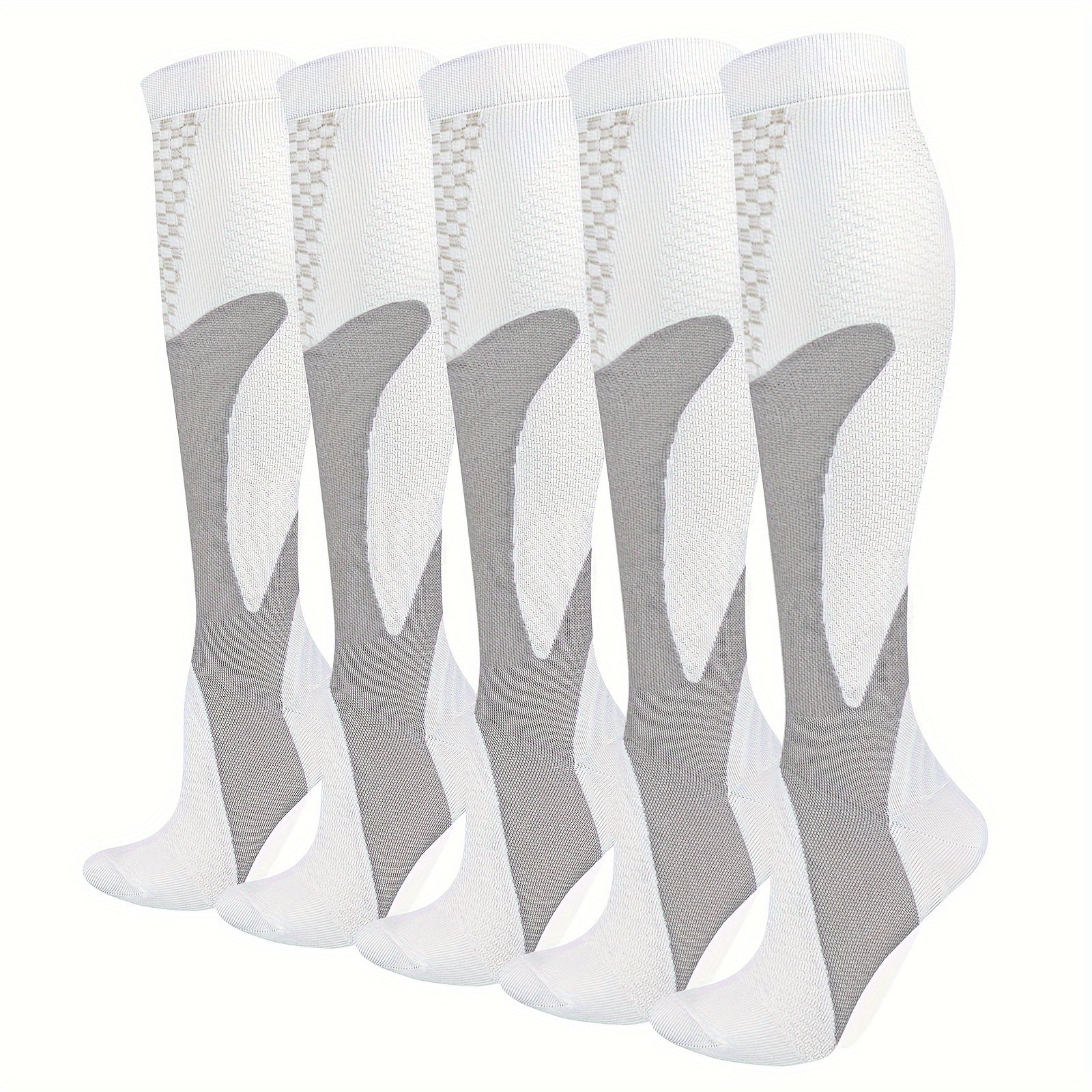 5 Pairs Compression Knee High Socks
