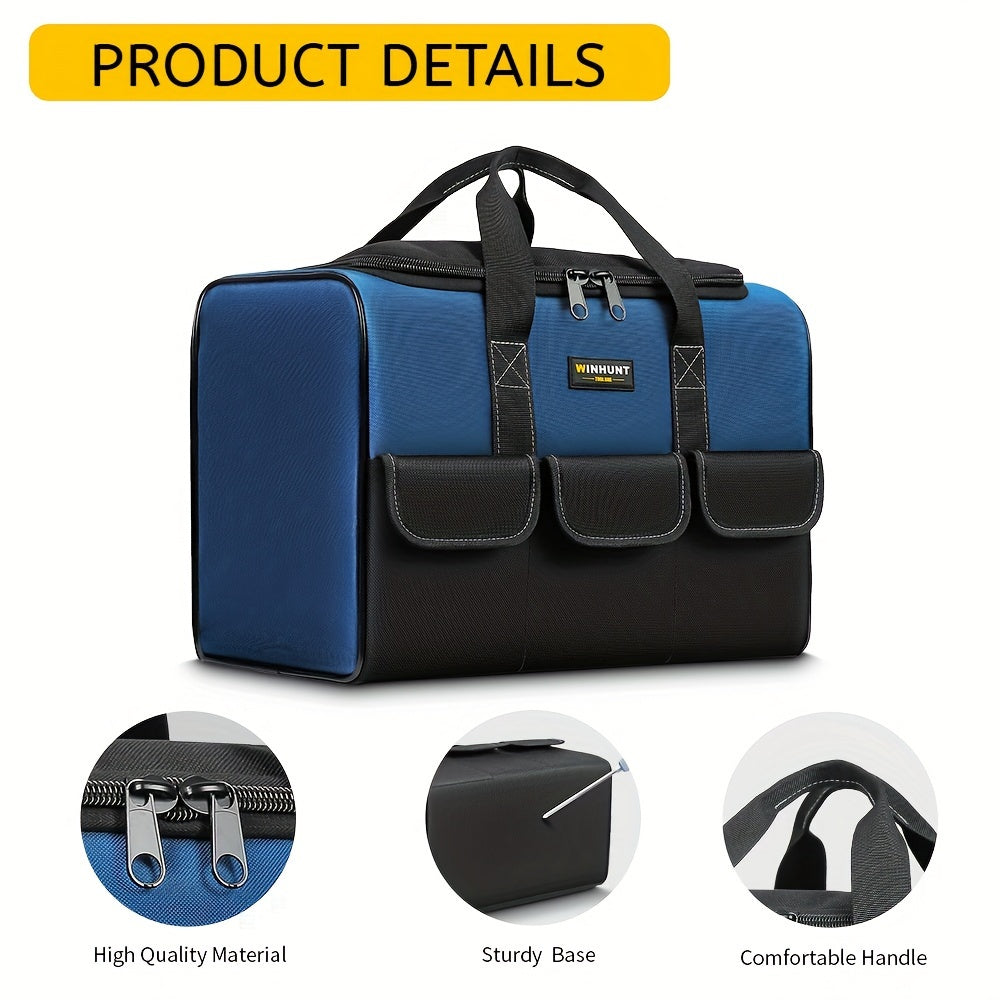 Heavy-Duty Tool Bag with Wide Opening